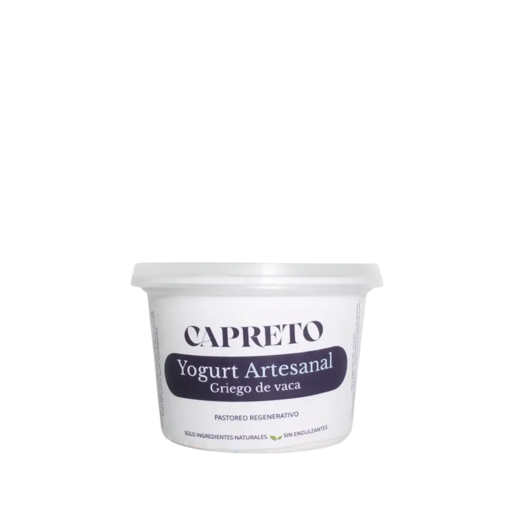 Yogurt Griego Natural Artesanal 490gr Vaca