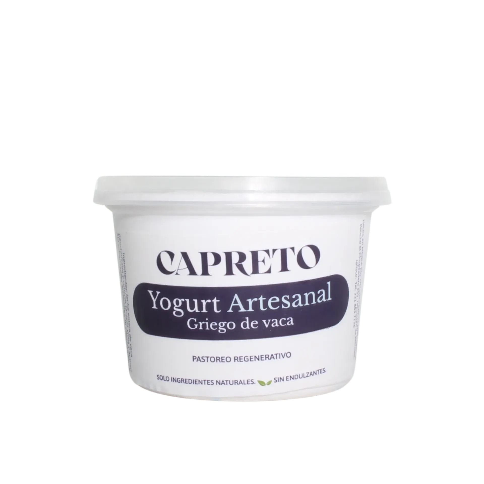 Yogurt Griego Natural Artesanal 490gr Vaca