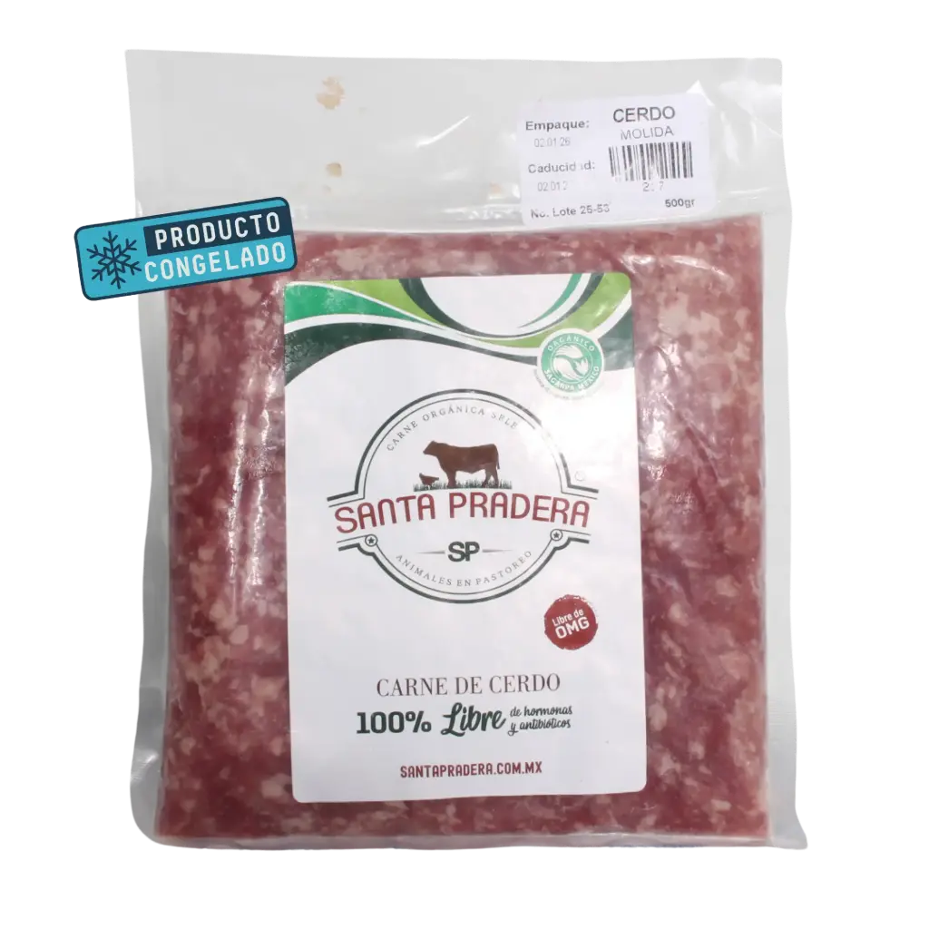 Molida de Cerdo Libre Pastoreo 500gr Congelado - Santa Pradera