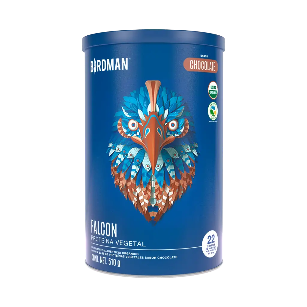 Birdman Falcon Proteína Vegana Chocolate 510gr - 17 Servicios