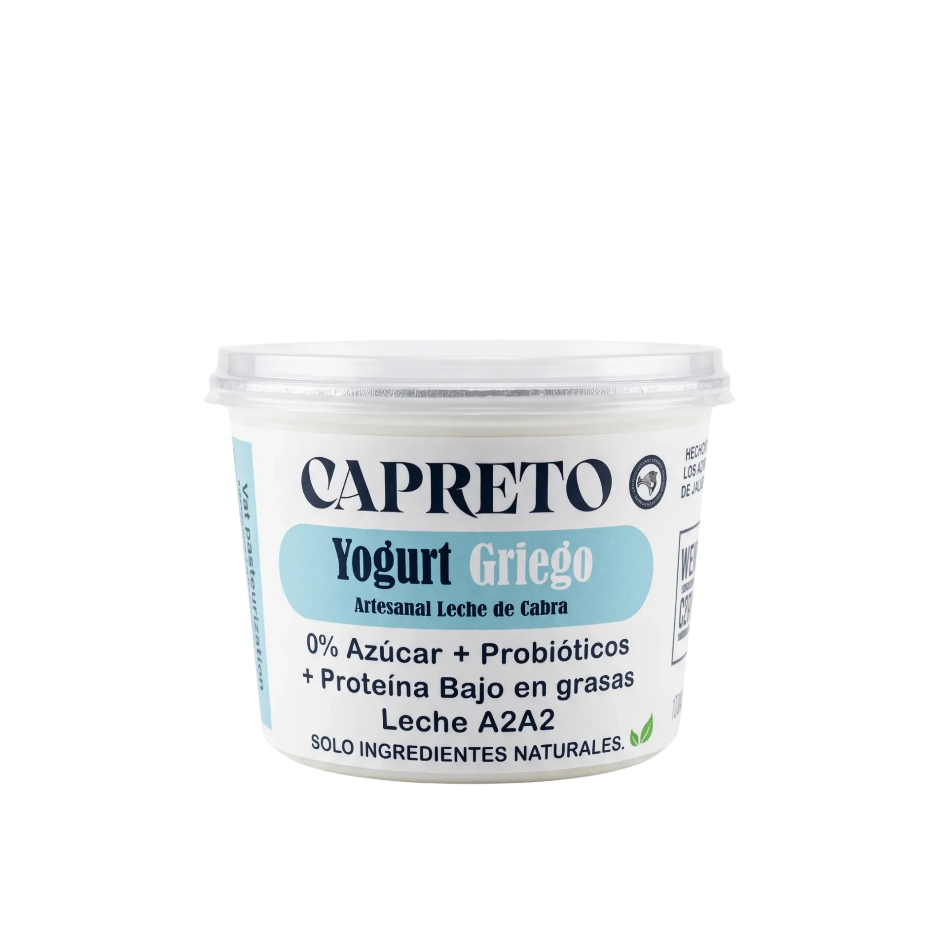 Yogurt Griego Natural Artesanal 500gr Cabra