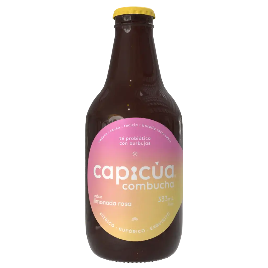 Kombucha Limonada Rosa - 333ml Capicúa