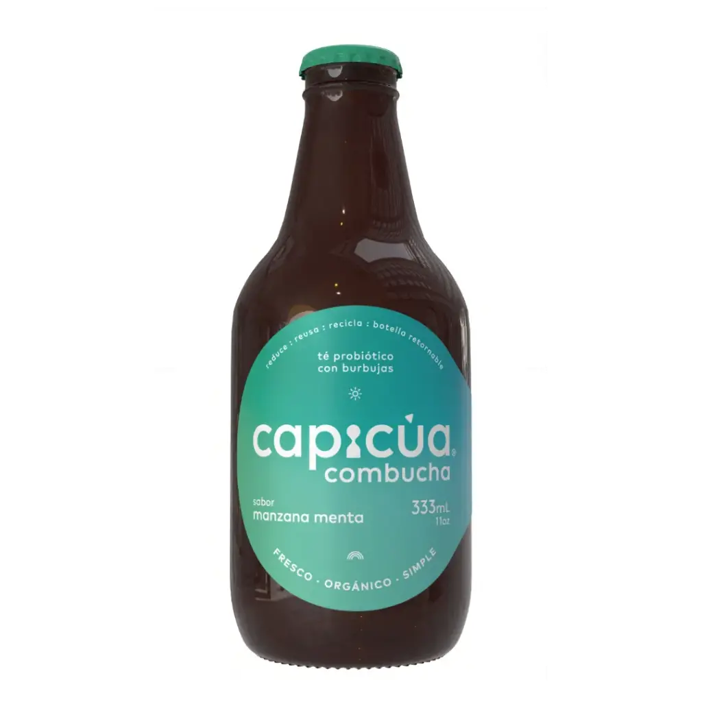 Kombucha Menta Manzana - Capicua 333ml