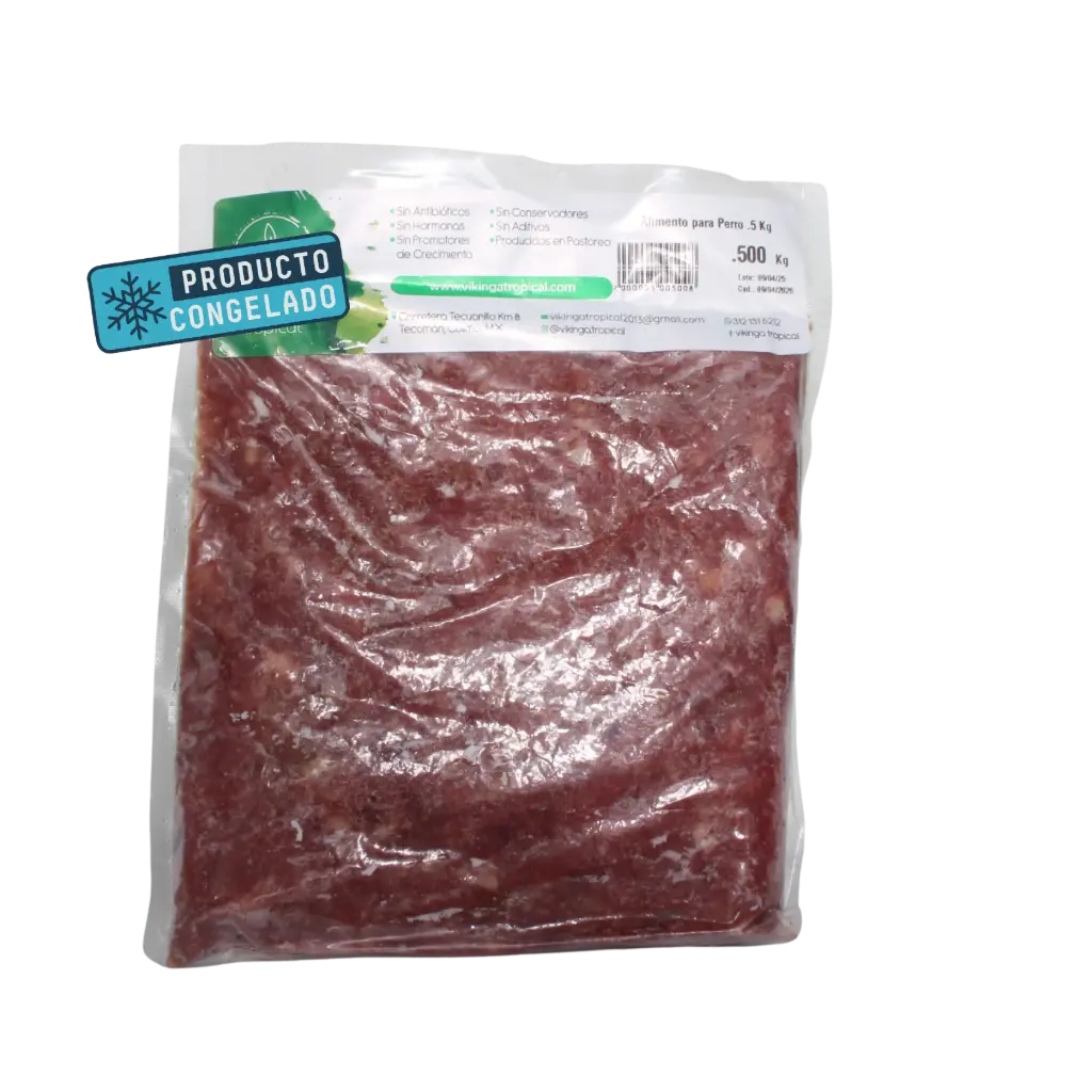 Alimento crudo para Perros/Gatos 500gr Orgánico