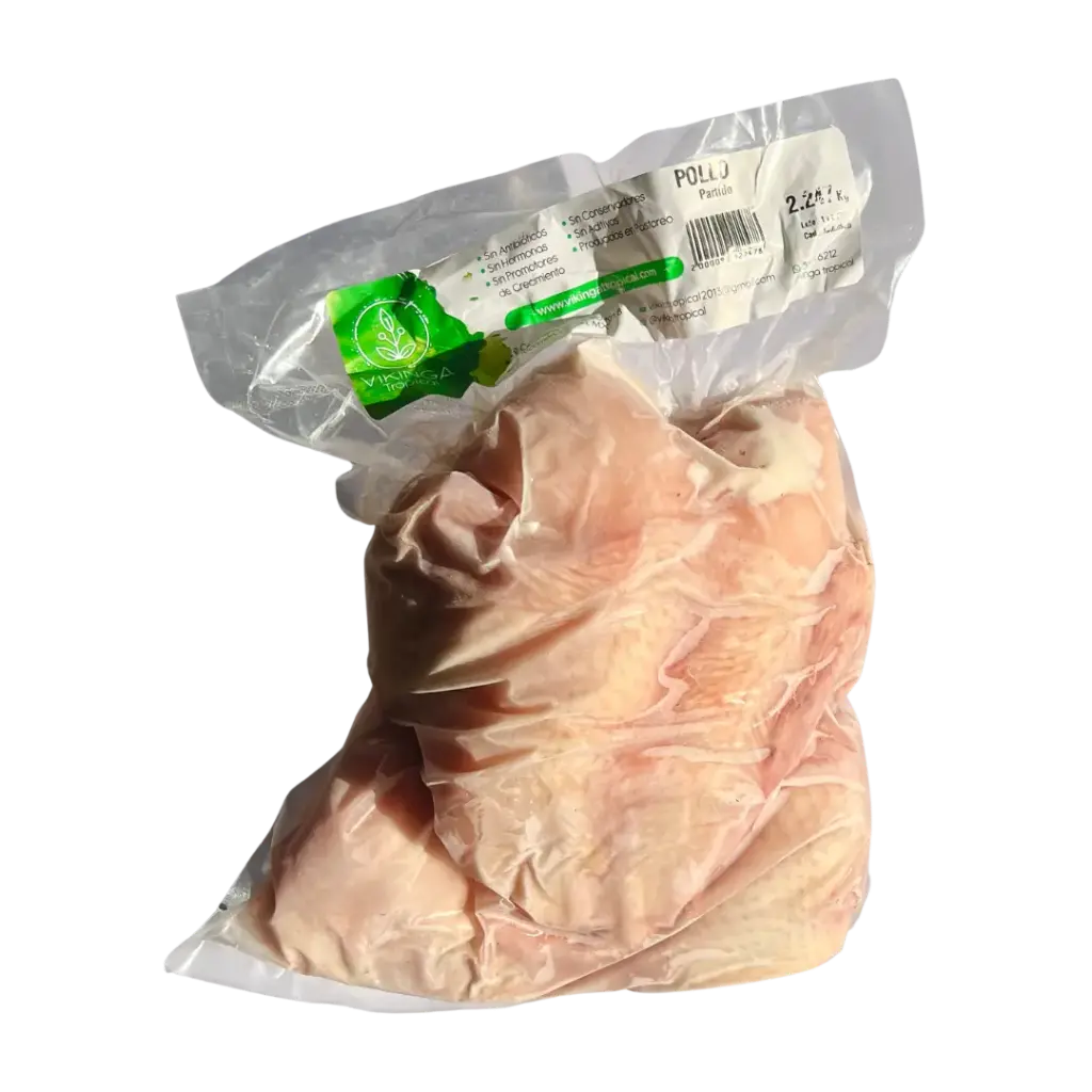Pollo Entero Partido Agroecológico 2.2Kg aprox Congelado Vikinga Tropical