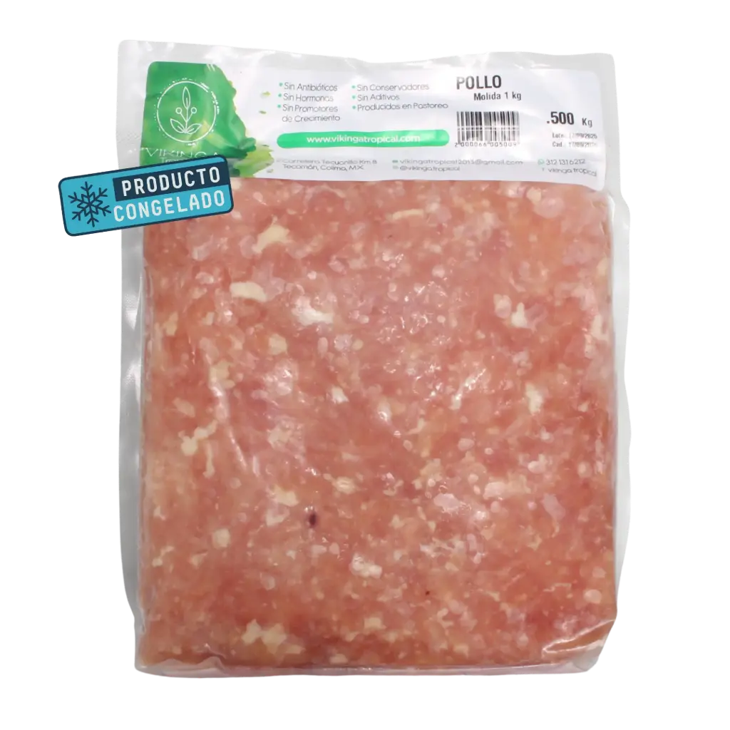 [21681550] Molida de Pollo Libre Pastoreo 500gr - Vikinga Tropical