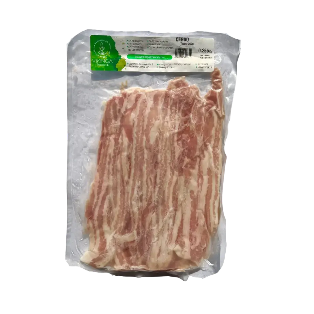 Tocino Natural Cerdo Libre Pastoreo 250gr aprox Congelado