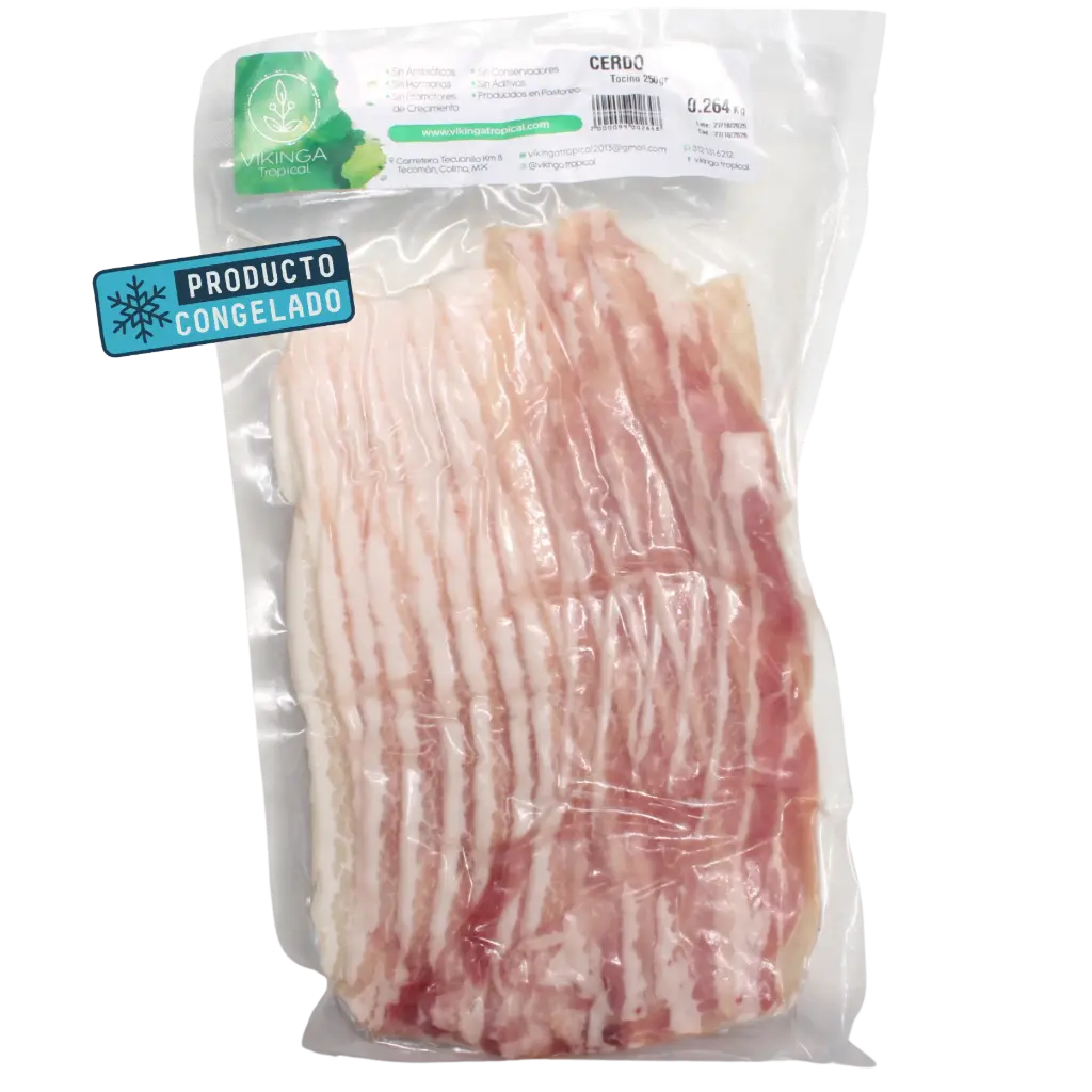 Tocino Natural Cerdo Libre Pastoreo 250gr aprox