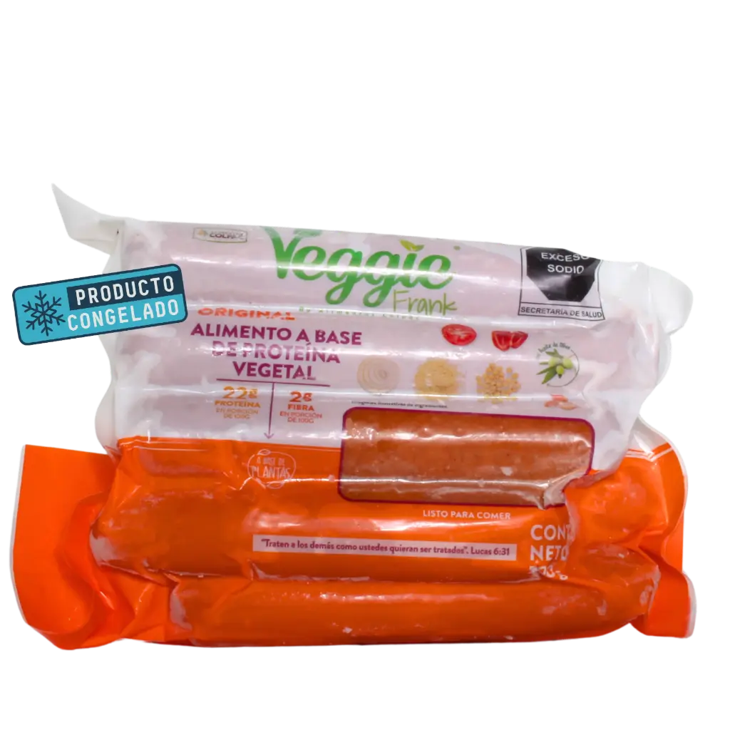 [012245043056] Salchicha Vegetariana Congelada Paq 8 pzas