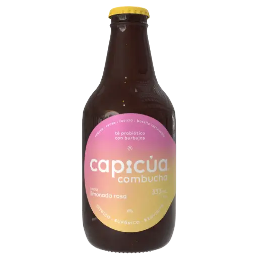 [7500464469977] Kombucha Limonada Rosa - 333ml Capicúa