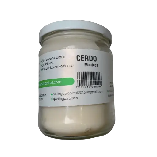 [2000057000006] Manteca de Cerdo Frasco - 480gr Vikinga Tropical