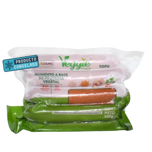 [012245043032] Salchicha Tofu Congelada Paq 8 pzas