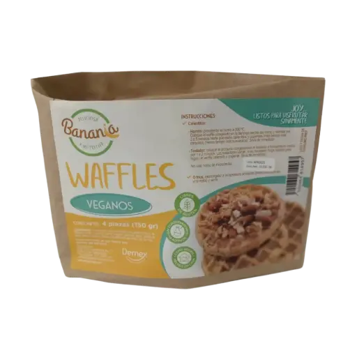Waffles Natural Sin Azúcar - Paq. 4 pz