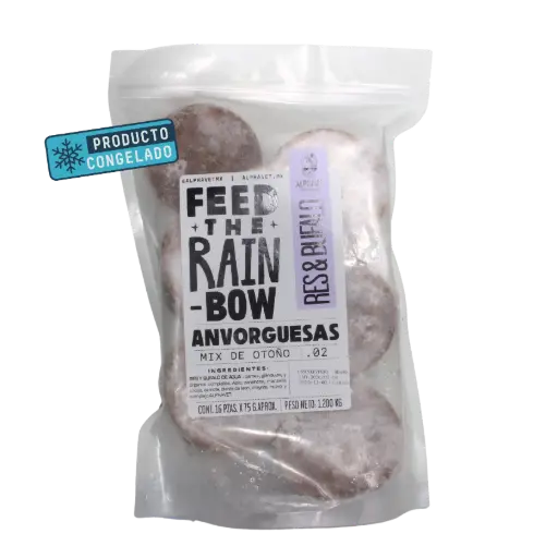 [93561143736] Anvorguesas p/Mascotas Res y Búfalo 1.25Kg Cont. 16 pzs de 75gr c/u