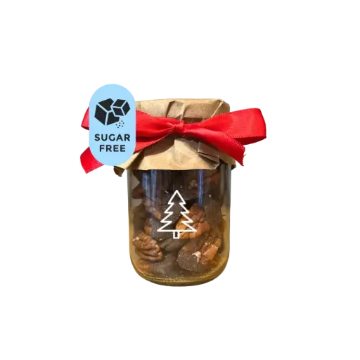 Bote Navideño - Nueces Enchocolatadas con Sal de Mar 160 gr